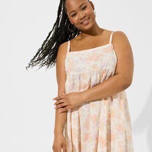 Torrid - Mini Challis Sleeveless Sundress in Lush Floral Dew​​​​​